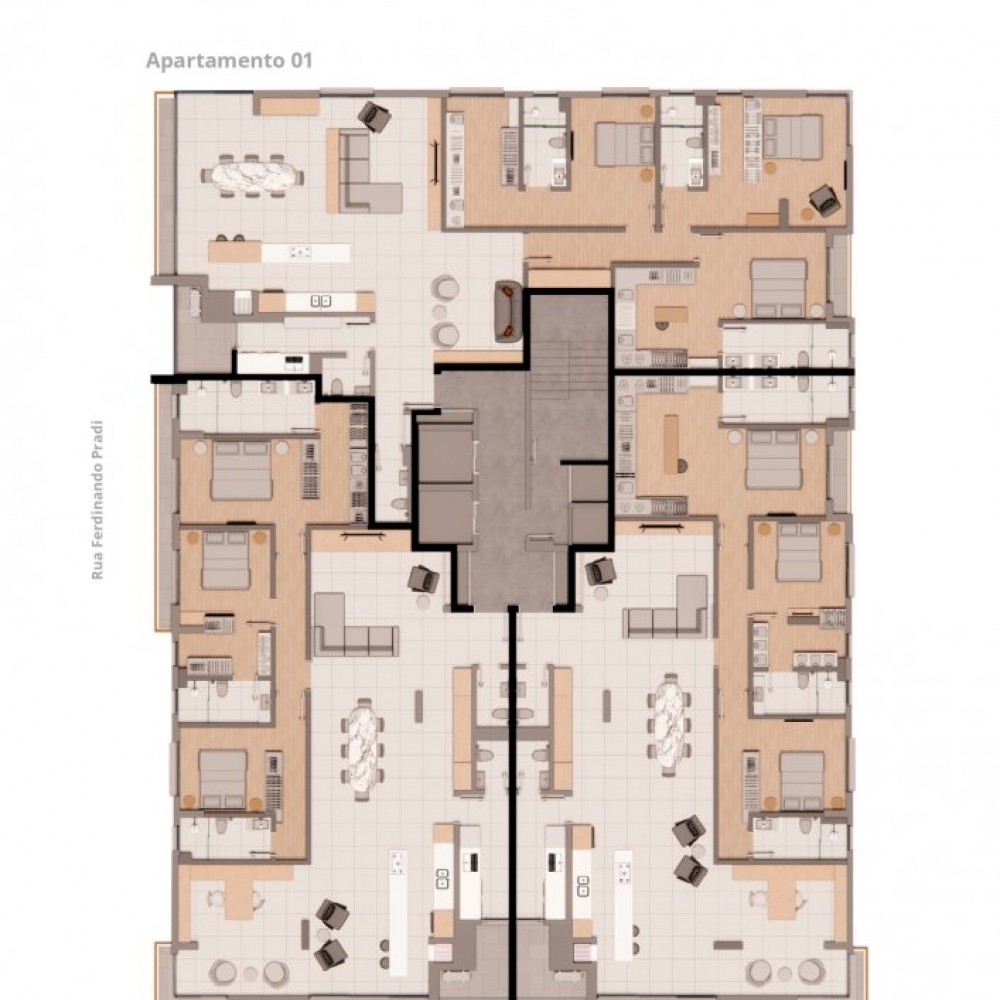 Apartamento Jazz Residence 3 sutes