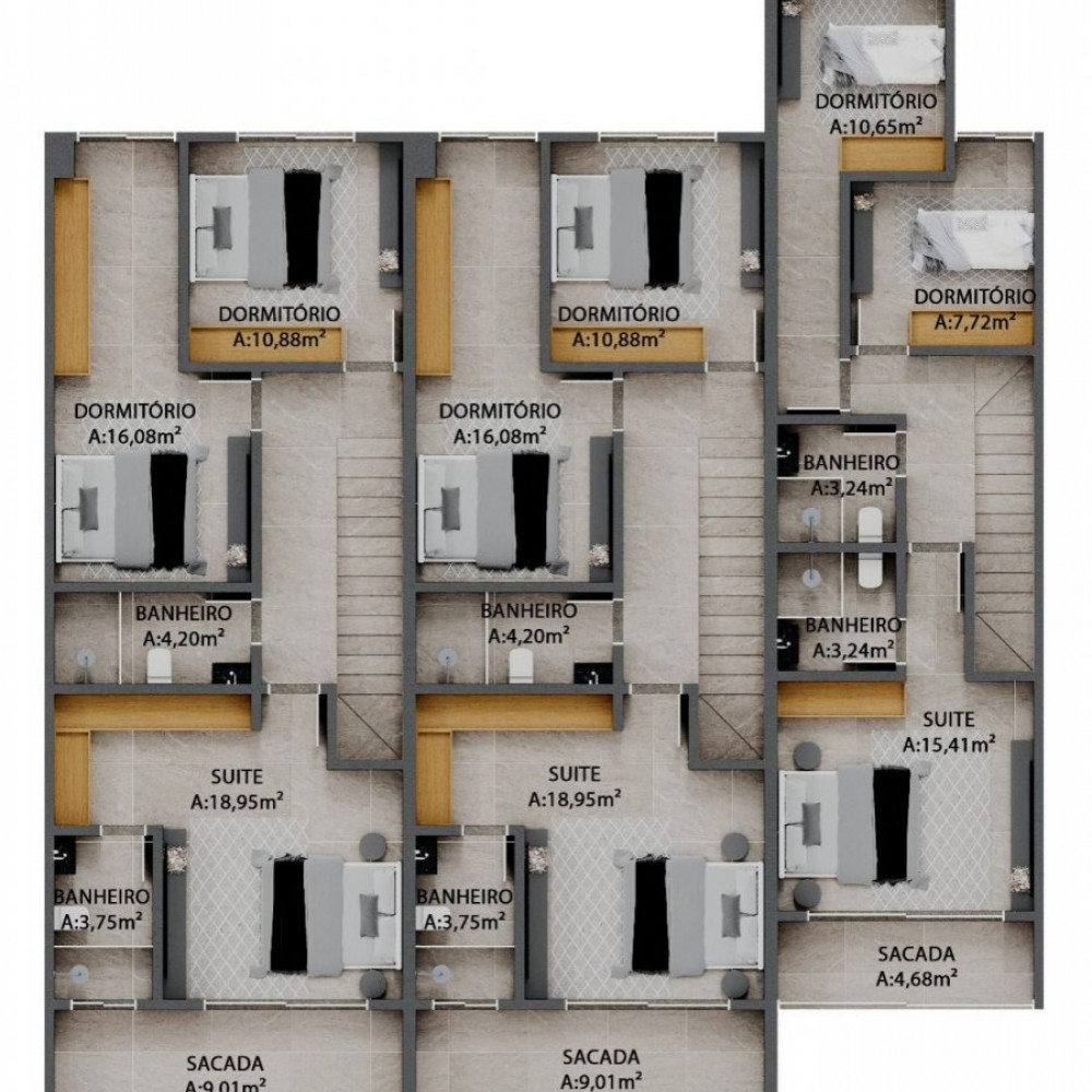 Sobrado 3 quartos � venda no Amizade Jaragu�