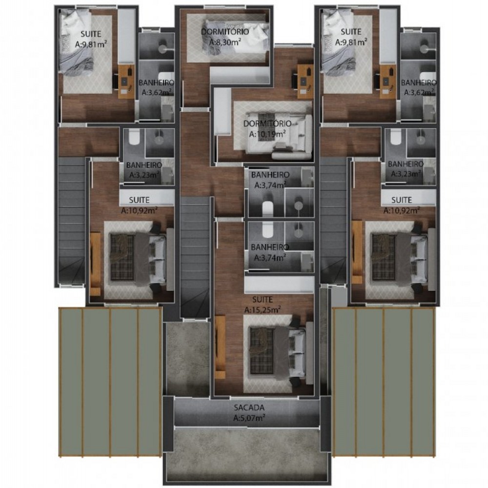 Casa com 1 Su�te + 2 Quartos em Jaragu� do Sul