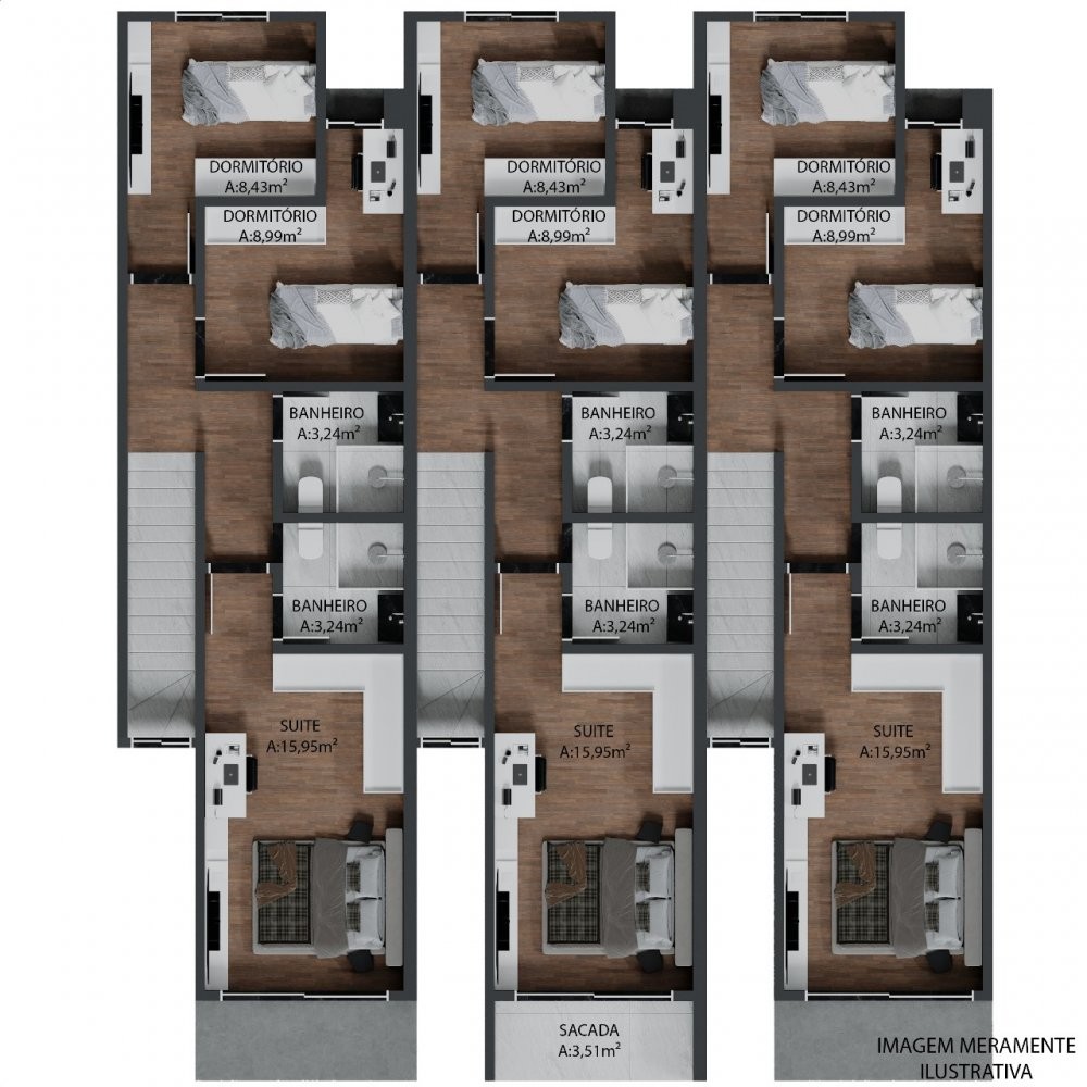 Geminado Duplex 3 Quartos � Venda em Tr�s Rios do 