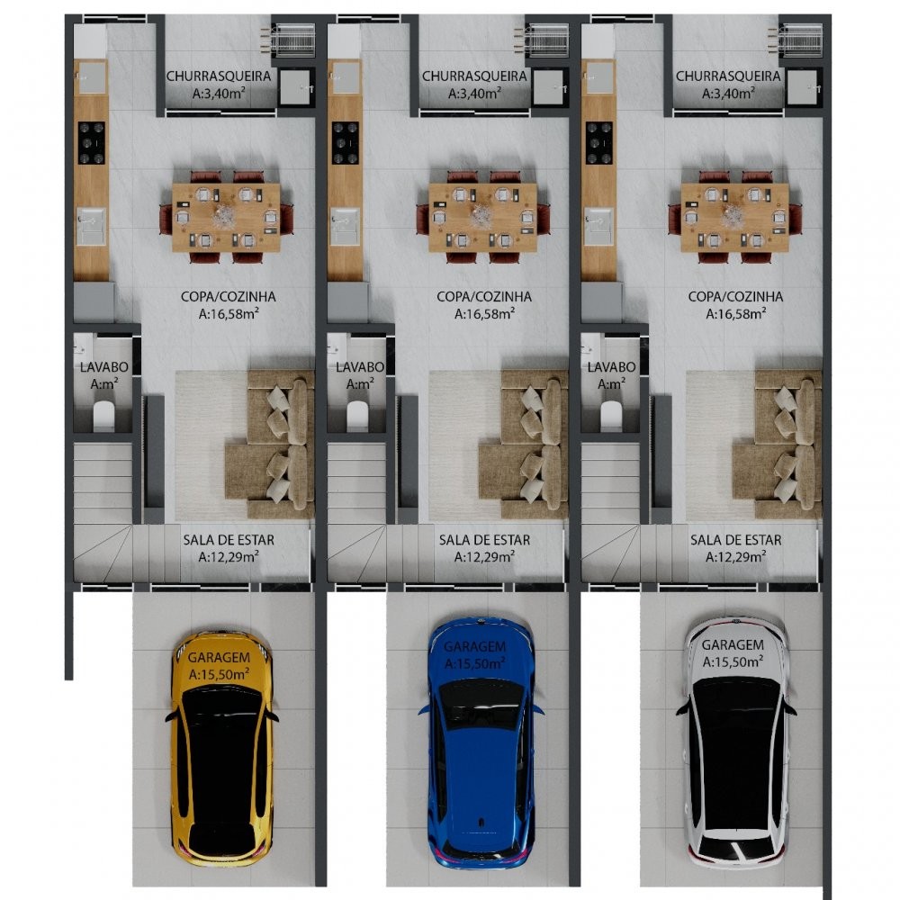 Geminado Duplex 3 Quartos � Venda em Tr�s Rios do 